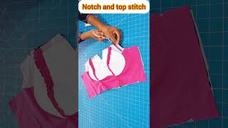 PERFECT V SHAPED NECKLINE CUTTING AND STITCHING sewing neckline viralshorts [upl. by Nyrek]