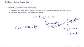 Kosambi–Karhunen–Loève Expansion [upl. by Drusie]