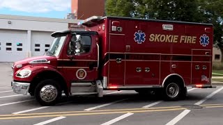 Skokie Fire Department Ambulance 18 Responding [upl. by Nitsreik967]