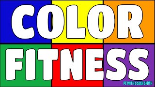 Color Fitness All you Need are POLY SPOTS Warmup PE activity requiring little Equipment [upl. by Neelyar]