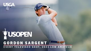 2023 US Open Highlights Gordon Sargent Low Amateur  Every Televised Shot [upl. by Nylisoj796]