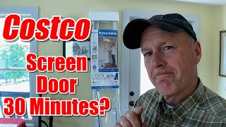 Costco Sliding Screen Door Install [upl. by Ahsilyt91]