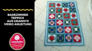 Badezimmer Teppich häkeln die komplette Anleitung als Video [upl. by Burleigh]