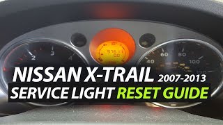 Nissan XTrail Service Light Reset 20072013 T31 [upl. by Ahsakat6]