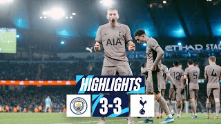 MAN CITY 33 TOTTENHAM HOTSPUR  PREMIER LEAGUE HIGHLIGHTS  INCREDIBLE LATE DRAMA AT THE ETIHAD [upl. by Akinor]