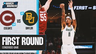 Baylor vs Colgate  First Round NCAA tournament extended highlights [upl. by Navonod]