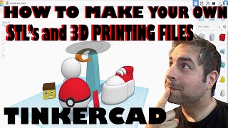 How To Make Your Own STL’s and 3D Printing Files Using Tinkercad [upl. by Reuben]