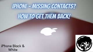 iPhone Contacts Missing  How to get them back [upl. by Schreck]