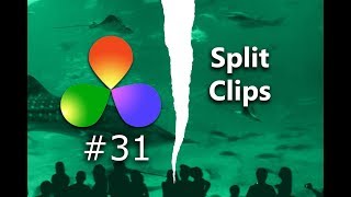 How To Use The Split Clips Tool In DaVinci Resolve 16 [upl. by Deborath]