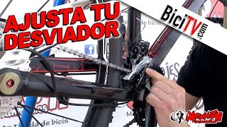 Cómo ajustar un desviador delantero de bicicleta [upl. by Shuler]