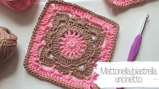 Mattonellapiastrella a Uncinetto  TUTORIAL [upl. by Analiese]