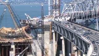 Official San FranciscoOakland Bay Bridge Construction TimeLapse [upl. by Tempest]