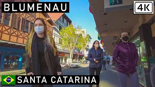 Walking in Blumenau 🇩🇪 The Most German City in Brazil 🇧🇷 Santa Catarina 【4K】2021 [upl. by Demetris]