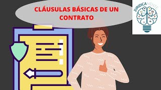 CLÁUSULAS BÁSICAS DE UN CONTRATO [upl. by Hagen886]