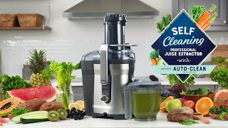 Oster® SelfCleaning Juice Extractor  Easy juicing and cleanup at home [upl. by Harrod]