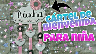 CARTEL DE BIENVENIDA PARA BEBES 👶DECORACIÓN PARA PUERTAS🚪 Marialis [upl. by Hecht]