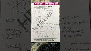 Polarization and fazan’s rule chemicalbonding ytshorts csirnet [upl. by Ettennyl292]