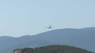 PILATUS PC12 NGX 9HEHC landing runway 21 andorra travel [upl. by Adrahs]