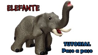 Como hacer un elefante de plastilina  How to make a clay elephant [upl. by Ablasor457]