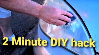 Foggy Headlight Restoration Using an Abrasive Steel Wool Soap Pad [upl. by Owena]