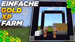 Einfache 120 GOLD UND XP FARM Minecraft Bedrock [upl. by Htenek]