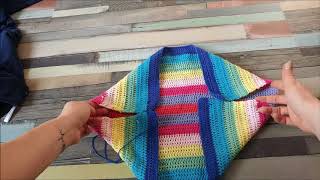 Tutorial Prosty sweter narzuta  poziom łatwy [upl. by Boffa]