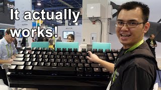 A giant mechanical keyboard that works  Hexgears  CES 2019 [upl. by Okuy59]