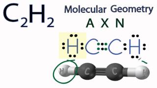 C2H2 Molecular Geometry  Shape and Bond Angles see description for note [upl. by Enialem]