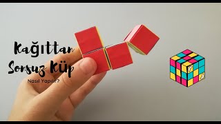 Kağıttan Sonsuz Küp Nasıl Yapılır Origami Zamanı How to Make an Infinity Cube from Paper [upl. by Azriel]