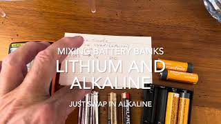 Outdoor Experiment Mixing Lithium and Alkaline Extending Battery Life in 4 x AA Battery Bank [upl. by Ardnassac]