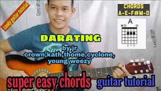 darating guitar tutorial by jr crown super easy chords [upl. by Adey]