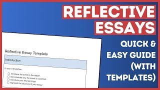 How to Write a Reflective Essay Its Easy [upl. by Dail]