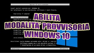 Avvia in modalita provvisoria  Windows 10 [upl. by Askari]