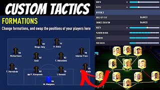 HOW TO CHANGE YOUR INGAME FORMATIONCUSTOM TACTICS FUT 22 [upl. by Ahaelam896]