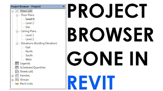 Project Browser Gone  Missing in Revit [upl. by Oer]