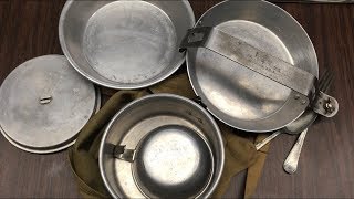 1930s to Early 1940s Wearever Boy Scout Mess Kit review and Demo [upl. by Nnairrehs]