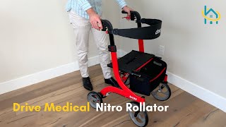 Drive Medical Nitro Rollator Review amp Setup Guide [upl. by Emelun42]