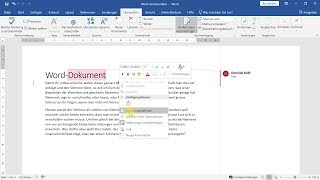 Kommentare einfügen und Nachverfolgung von Änderungen Dokument im Team bearbeiten – WordTutorial [upl. by Eirised]