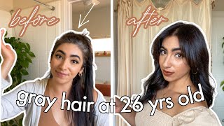 EXPOSING MYSELF  Gray hair and how to cover it before and after extreme hair transformation [upl. by Newby794]