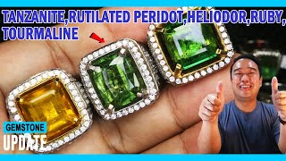 GEMSTONES UPDATE 28072024  RUTILATED TOPAZ PERIDOT FLUORITE DANBURITE ZULTANITE CHRYSOBERYL RUBY [upl. by Tdnaltroc]