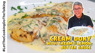 Cream Dory with Creamy Lemon Butter Sauce Recipe [upl. by Hennebery739]