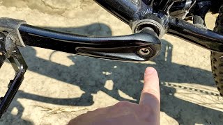 Bicycle crankset bolts coming loose crank arm falling off [upl. by Marbut999]