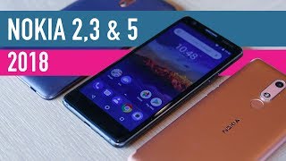 New Nokia 2 3 and 5 2018 handson review [upl. by Oraneg461]