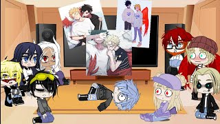 Pro heros  Villains react to ship Dabi x Hawks 💜🧡 Gacha club ShortBad english [upl. by Honna314]