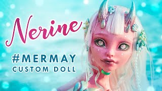 Demon Mermaid Nerine MERMAY • 17 inch Monster High OOAK • Custom Doll Tutorial [upl. by Ettelrac]