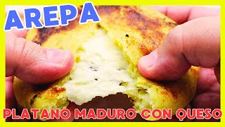 AREPAS DE PLATANO MADURO  Con queso  Fácil y Rápidas  Recetas Venezolanas [upl. by Newby597]