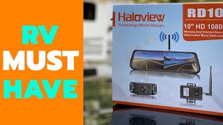 Wireless RV Observation Mirror Dashcam by Haloview [upl. by Anitteb135]