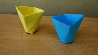 How to Make a Paper Cup  Easy Tutorials [upl. by Aleron846]