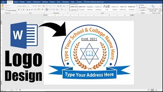 Step By Step Logo Design Tutorial in Microsoft Office Word [upl. by Jammie]