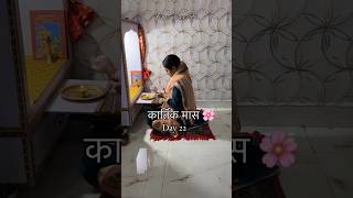 KARTIK MONTH DAY 22 ✨ shortvideo minivlog brahmmuhurt shorts [upl. by Nnylarej]